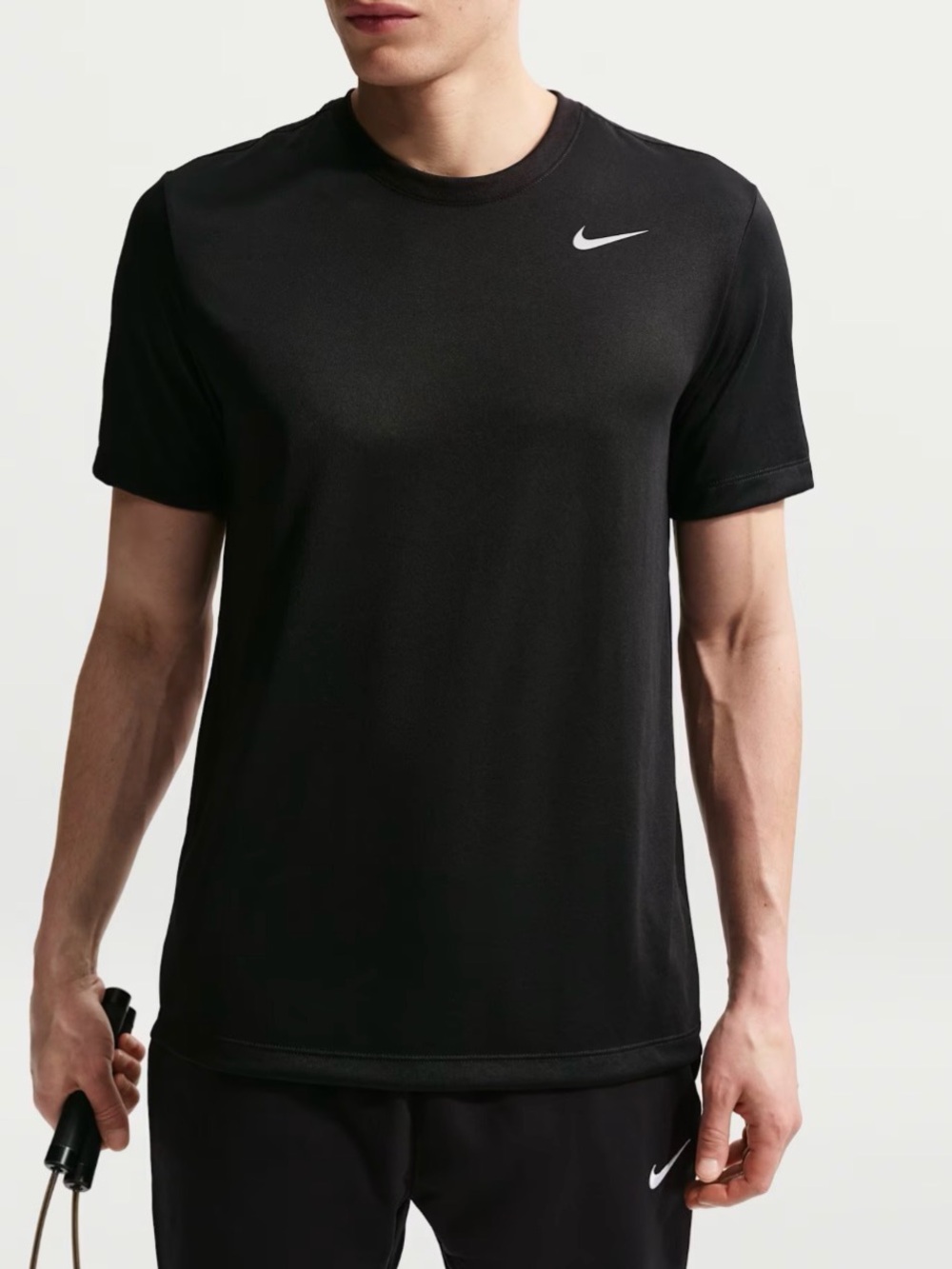 Nike Men's Black Short-Sleeve Dri-FIT Athletic Tee